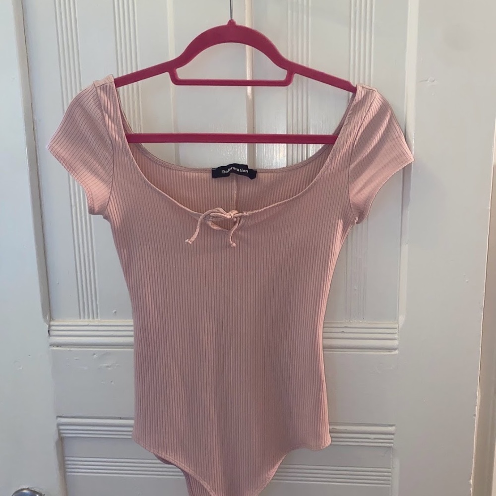 Reformation Loren Bodysuit in Blush